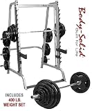 Body Solid Series 7 Smith Machine w/ 400 lb. Rubber Grip Olympic Weight Set GS348Q, OSR400S