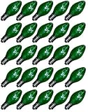 Review GKI/Bethlehem Lighting  / Pack of 25 Transparent Green C7 Replacement Christmas Lights 5 Watt #651504S