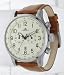 ADEE KAYE XXL ICW FLIEGER UHR CHRONOGRAPH WATCH IVORY DIAL / BROWN STRAP