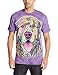 The Mountain Russo Golden Retriever Adult T-Shirt, Purple, Large