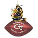 Georgia Tech Yellowjackets NCAA Glass Mascot Football Ornament (6)"