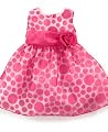 Rare Editions Baby Dress, Baby Polka Dot Dress Fuschia 12 months