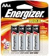 12 Pack Energizer E91BP-4 AA Alkaline Batteries 4 Batteries per Package