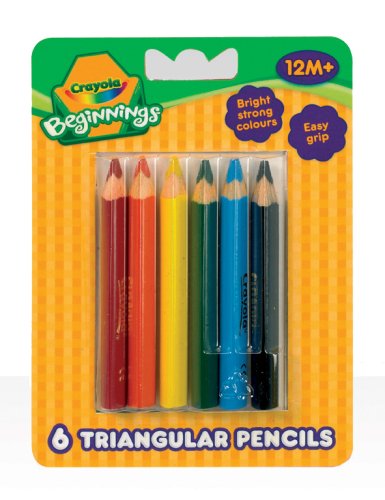 Childrens Toyshop   : Crayola Beginnings - Triangular Pencils (6 Pack)