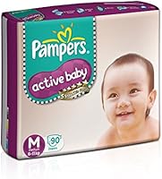 Pampers Active Baby Medium Size Diapers (90 count)
