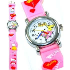 Adorable Kid's Fashion Kitty Pink Band Wrist Watch ~ YOU CHOOSE WATCH DESIGN!