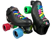 Hot Sale Riedell R3 Demon Rainbow Speed Skates - Black Demon Roller Derby Skate