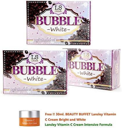 12 X 50g. Bubble White Coffee Glutathione Scrub Soap Whitening Reduce Celulite Coffee Aroma [Get Free Tomato Facial Mask ]
