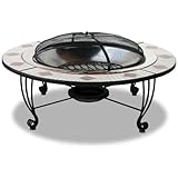 Uniflame Fire Pits 45 Inch Mosaic Tile Fire Pit With Stainless Steel Bowl