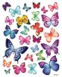 Easy Instant Decoration Wall Sticker Decal - Vivid Colorful Butterflies