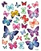 Easy Instant Decoration Wall Sticker Decal - Vivid Colorful Butterflies
