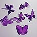 Butterfly 3D Translucent Decoration 15 Butterflies RAINBOW colors