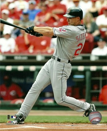 Grady Sizemore Cleveland Indians Batting Action 8x10 Photo