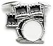 DRUM KIT Belt Buckle Drummer Rock Music Jazz