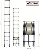 3.8m Multi-purpose Telescopic Ladder + FREE Carry Bag: Warrior Power Products telescopic ladder