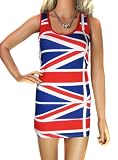 Ladies Union Jack Flag Jubilee Olympics Long Vest Top