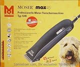 Profi - Motor - Hundeschermaschine Moser MAX 45 - Typ 1245. Zzgl. 3 extra Aufsteckkämme!