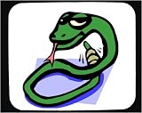 Decorated Mouse Pad with green, reptile, rattle, snake, poisonous