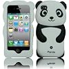 Black Panda Silicone Jelly Skin Case Cover for Apple Iphone 4G, 4, 4S and 4GS