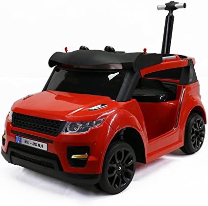 Power Wheels Ride on Car for Kids, with a Push Handle Red