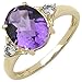 2.65 Carat Genuine Amethyst & White Topaz 10K title=