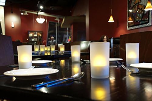 12 LED Flickering Rechargeable Tea Lights/Candle set, Wax-less, Flameless, Long lasting