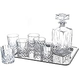 Klikel Ingrid 8 Piece Whiskey Set - 1 Decanter, 6 Dof Glasses And 1 Tray