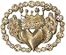 Womens "Rhinestone Crown Heart" Fashion Belt Buckle