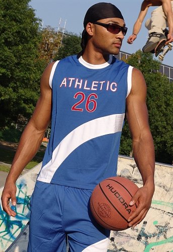 Sport-Set Basketball - Komplett-Set mit Trikot + Short (Athletic) hellblau
