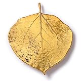 Real Aspen Leaf Magnet - Gold