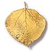 Real Aspen Solid Leaf Pin - Gold