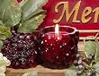 Wine Merlot Candle with Grape Glass - Wine