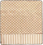 ポーチェ(pouche) お食事マット ドットストライプＬ (ベージュ)