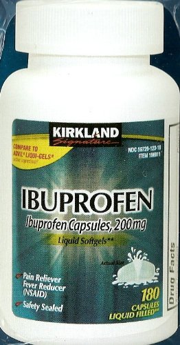 Kirkland Signature Ibuprofen Liquid Softgels 200 mg, 180 Capsules