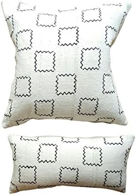 Angled Squares Mud Cloth Pillows