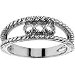 14K White Gold Mother's Ring - 3 Gemstone -- YOU CHOOSE THE COLORS!