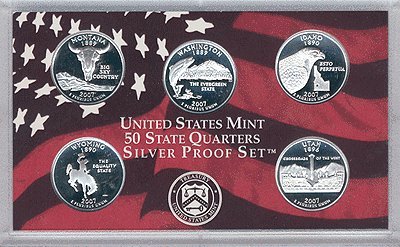 2007 Silver Proof State Quarter 5-pc. Set with bo and COA-image