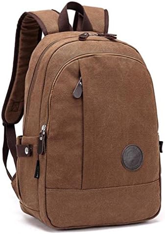 Generic Unisex Muliti-Function Waterproof Canvas Backpack Outdoor Rucksack School Bag Travel Backpack Laptop Backpack (Coffee)