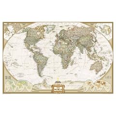 National Geographic Maps : World Political, Winkelprojektion, Executive line, Planokarte (World Maps)