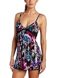 On Gossamer Women's Mesh Nightie with Lace Inset