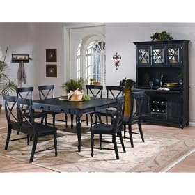 Dining Room Furniture Set in Black Rub-Through Finish 1 - 715-DINING-SET-1