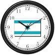 Flag of Israel No.1, Star of David or Mogen David Judaica Jewish Theme Wall Clock by WatchBuddy Timepieces (Slate Blue Frame)