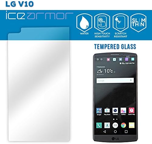 LG V10 Screen Protector, GLAZZ 0.33mm LG V10 Tempered Glass Screen Protector for LG V10 (Made From Tempered Glass For LG V10, Shatterproof, 2.5d Rounded Edges and Oleophobic Coating)