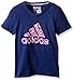 adidas Big Girls' Logo Short Sleeve Tee, Raw Purple, Large/14