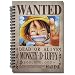 One Piece Luffy Wanted Poster Notebook