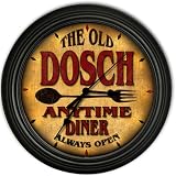 Dosch 's Family Diner Black Cascading Pub Style Wall Clock