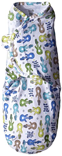 Summer Infant SwaddleMe Adjustable Infant Wrap, Guitars, Small/Medium