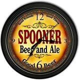 Spooner 's Beer and Ale Cascading Pub Wall Clock