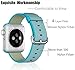 MXY Apple Watch Band, 2016 Fine Woven Nylon Strap Replacement Wrist Classic Bracelet (38MM- Scuba Blue)