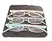 SOOLALA 3-Pair Value Pack Striped Integrated PC Magnifying Reading Glasses